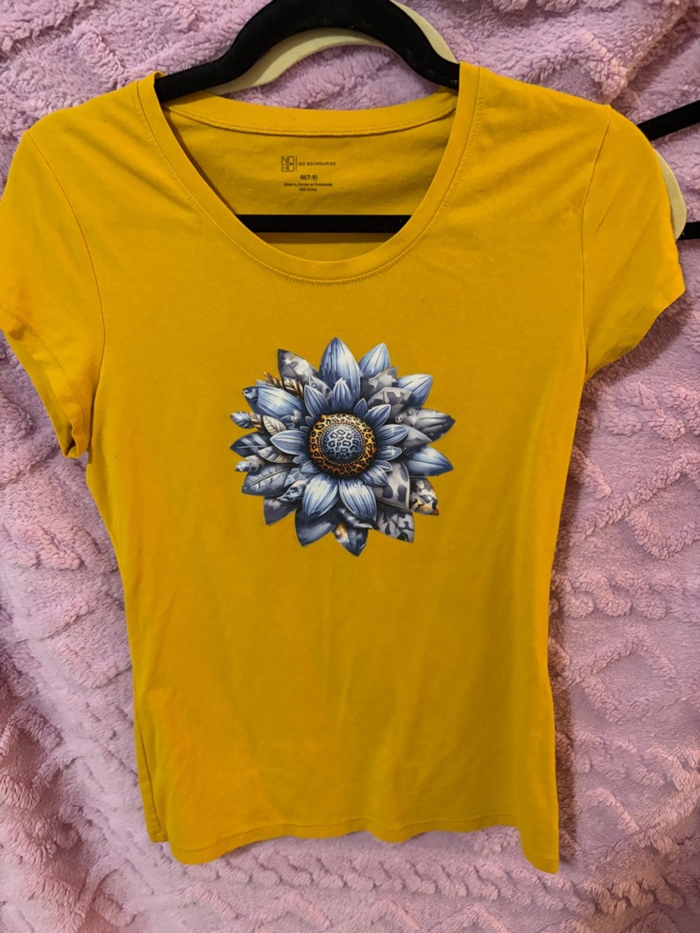UPCYCLED Yellow Floral Graphic Women's Tee